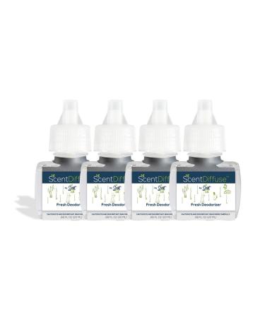 Scent Fill Fresh Deodorizer Plug in Air Freshener 4 Scented Oil Refills