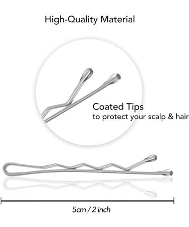BasicSense 30PCS Silver Metal Bobby Kirby Hair Pins - Stylish Hair Accessories - Buy Online on GoSupps.com