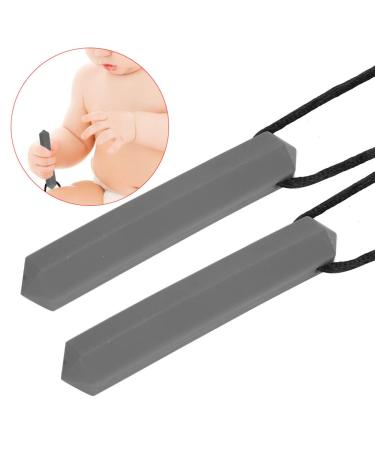 Buy 2 Pieces Baby Bite Ring Toy - Sensory Chew Necklace Food-Grade Silicone High-Temperature Resistant Perfect for Boys & Girls (Gray) - Safe Teething Solution - Buy Online on GoSupps.com