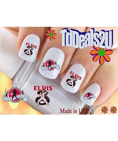 Nail Art Decals WaterSlide Nail Transfers Stickers Elvis #4 The King - General Nail Decals - Salon Quality! DIY Nail Accessories - Buy Online on GoSupps.com