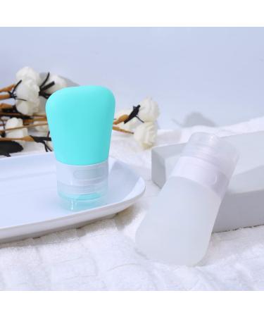 2 Pcs Leak Proof Silicone Travel Bottles 1.3oz with Carry Bag - Green White - Buy Online on GoSupps.com