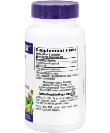 Certified Organic Oregon Grape Berberine Supplement 1140mg - 90ct - Buy Online on GoSupps.com