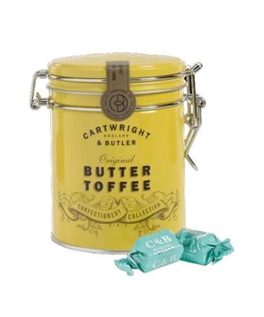 Cartwright & Butler Cartwright & Butler | Classic Butterscotch in a Tin | Presented in a Metal Tin with Embossed Clip Lid