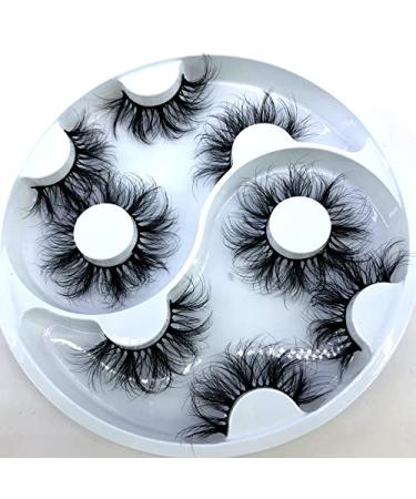Buy HBZGTLAD 25mm 3D Faux Mink Hair False Eyelashes - 5 Pairs | Handmade Long Eye Lashes for Stunning Eye Makeup - International Shipping Available - Buy Online on GoSupps.com