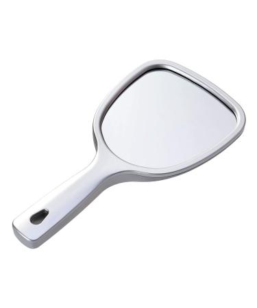 Lurrose Double Side Handheld Mirror Wall Hanging Cosmetic Makeup Mirror 2X and 3X Magnification Round Mirror Silver