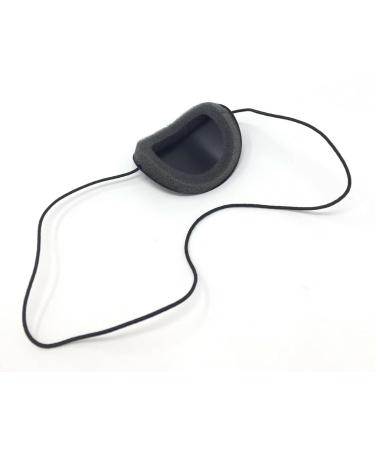 Black Vinyl Eye Patch with Elastic Band - Large Semi-Rigid & Reusable for Comfort | International Shipping Available - Buy Online on GoSupps.com