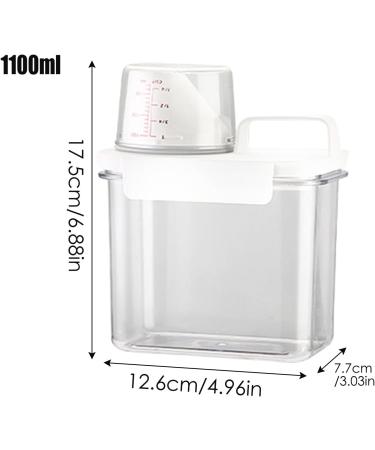 Laundry Powder Detergent Container Fabric Softener Dispenser with Handle measuring cup to protect against moisture Reusable (S) - Buy Online on GoSupps.com