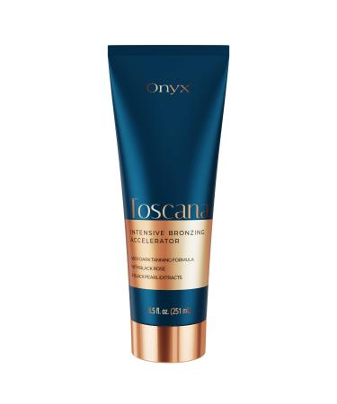 Onyx Toscana Double Tanning Lotion - Bronzer & Tan Accelerator for Outdoor & Indoor Tanning - Ultra Hydration Blend with Sweet Almond Oil & Monoi Oil - Rich Bronzing Formula for Dark Tanning Results - Buy Online on GoSupps.com