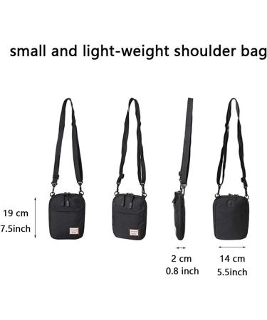 Mini Crossbody Shoulder Bag | Unisex Mini Messenger Satchel in Black - Buy Online on GoSupps.com