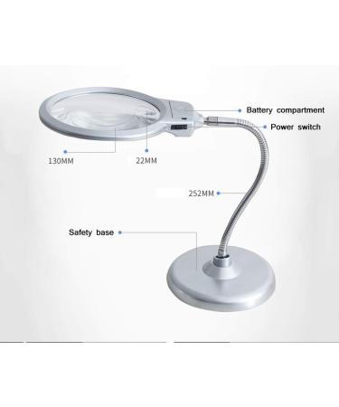 Magnifying Glasses for Hobbies Reading Magnifier Large Magnifying Glass Bracket 10X 20X Desktop Magnifying Glass with LED Giant Lens Hand Free Amplification with Light Reading Check Welding Needle R - Buy Online on GoSupps.com