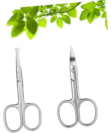 Beaupretty 2pcs Nose Hair Trimmer & Eyebrow Scissor Set - Precision Grooming Tool for Men & Women - Buy Online on GoSupps.com
