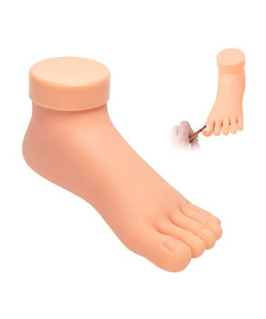 Practice Fake Foot Model Flexible Movable Soft Silicone Prosthetic Manicure Tool for Nail Art Training(#1)