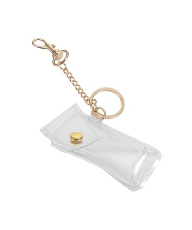 GALPADA 1pc Transparent Lipstick Case Lipstick Case Pendant Clear Mini Pouch Lip Balm Keychain Holder Clear Pouch with Keyring Holder Keyring Key Fob Lipstick Set Bags Transparent Pvc