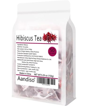 Hibiscus Tea Bags 150g Dried Hibiscus Flowers Tea Herbal Tea Caffeine Free 3g 50 Tea Bags - Buy Online on GoSupps.com