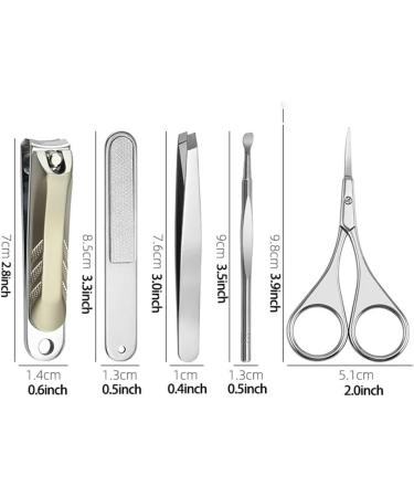 Nail Clipper Nail Clipper Set 5 Pieces Stainless Steel Nail Art Set Full Home Nail Trimmers Toenail Clippers Ergonomic Nail Clippers Sharp Nail Scissors C2 - Buy Online on GoSupps.com