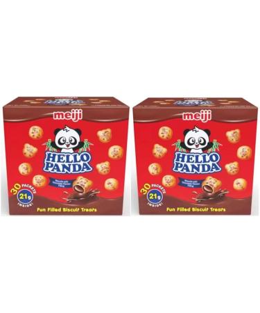 Hello Panda Chocolate Biscuits - 2 Box Bundle 1.26 Kg - Snack Pack 2 x 30 x 21g Gift Idee
