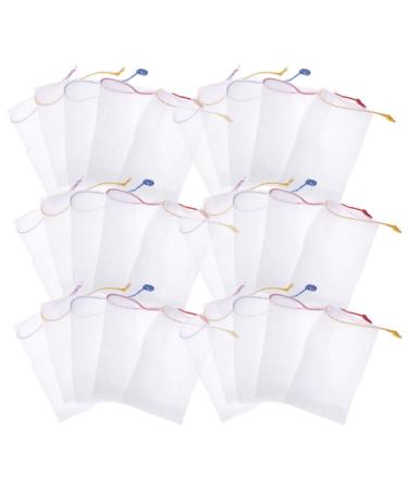 Amosfun 50pcs Soap Foaming Bags Soap Pouches Portable Soap Bags Soap Bar Pouches