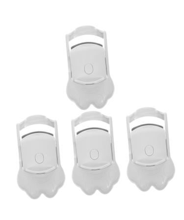 FRCOLOR 4pcs Electric Eyelash Curler Eyelash Curlers Heated Hot Eyelash Curler Heated Curler Practical Eyelash Tool Practical Lash Curler Rechargeable Battery White Stereotypes
