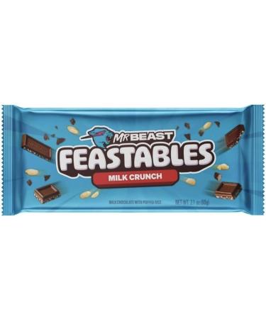 MrBEAST Feastables MIlk chocolate crunch bars pack of 10 bars 600g - Buy Online on GoSupps.com