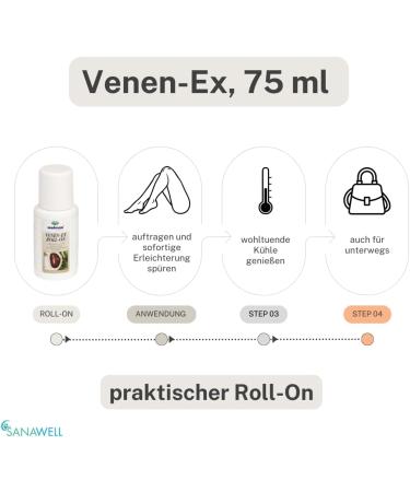 MEDOSAN Venen-Ex Roll-On for Varicose Veins | 75ml | Easy & Clean Application - Shop Internationally - Buy Online on GoSupps.com