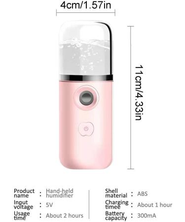 Nano Mister for Lash Extensions - Hydrating Handy Handheld Nano Facial Mist Sprayer | Face Facial Sprayer for Skin Care Refreshing Revitalizing & Soothing - Face Steamer for Daily Use Rowces Pink - Buy Online on GoSupps.com
