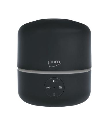Ipuro aroma diffuser Air Sonic Good Mood Black with remote control - simple fragrance oil diffuse with interval and continuous operating function - stylish humidifier with light and ultrasound technology black 1 piece (1 Pack)