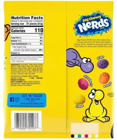 Big Chewy NRD Candy Snacks Chewy Candy for Halloween Treats Holiday Candy Christmas Candy and Snacks for Kids 170g. (Pack of 1) - Buy Online on GoSupps.com