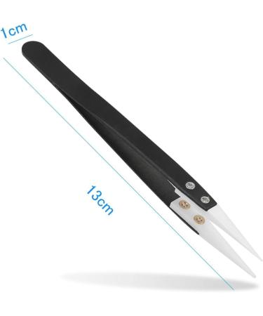 Multi-Function Tool Precision Tweezers Tweezers Precision Ceramic Tips Tweezers Straight Aimed Tweezers Stainless Steel Handle High Temperature Resistant (Color : Black) (Color : (Color : Svart) - Buy Online on GoSupps.com