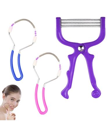 CJZZ 3-part set of facial hair remover for women's spring facial hair remover hair removal face women-manual epilier-face lip epilator face hair remover