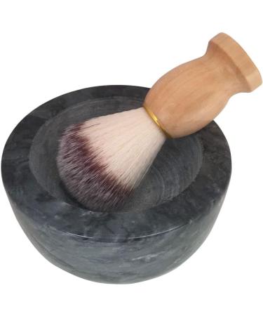 Handmade Black Marble Rasi Bowl for Men | Yepmlrt Shaving Soap & Cream Bowl | Premium Foam Cups with Inner Grooves - Buy Online on GoSupps.com