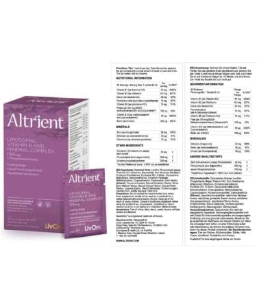Altrient B - Liposomal Vitamin B Complex with Minerals and Additional Cinnamon for Optimal Health - Buy Online on GoSupps.com