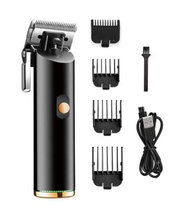 Pro Hair Clipper All Metal Hair Clipper Corded Or Cordless Use Hair Clipper Professional Rechargeable Electric Hair Clipper(M1892 Gold)