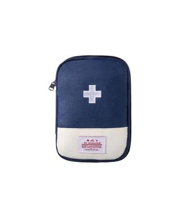 Surakey mini first help bag empty medication bag small portable medication bag small and slightly medical emergency pocket medicine storage bag for house car travel sport camping s blue