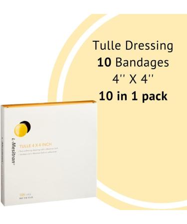 Shop Tulle Dressing with 40% Medical Grade Honey - Flexible Adhesive Bandages for Sensitive Wounds | 4"x4" Box of 10 - Buy Online on GoSupps.com