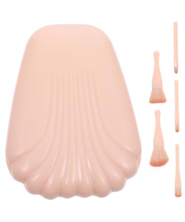 FRCOLOR 10 Pcs Flat Brush Makeup Mini Red Tea Hat Bat Hair Bow Metallic Headdress Blush Brush Black Hair Bow Major Highlighter Eyeshadow Brush Nylon Travel Highlight Brush Shell