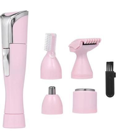 Nose Hair Trimmer Pink - 4 in 1 Portable Electric Trimming Kit for Ear Nose Beard & Eyebrow Hair Removal | International Shipping Available - Buy Online on GoSupps.com