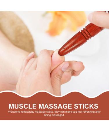 Healvian 4-Piece Trigger Point Massager Set | Wooden Massage Stick & Acupressure Pen for Pain Relief in Shoulders Back Legs & Feet - International Shipping Available - Buy Online on GoSupps.com