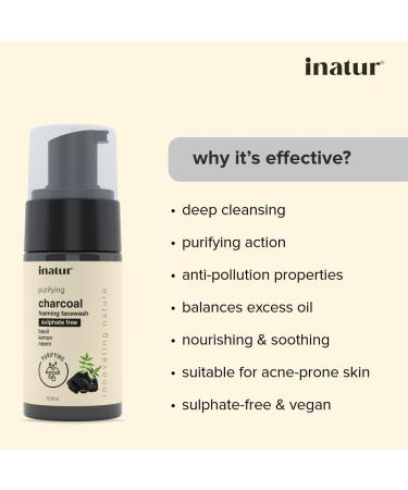Charcoal Facial Foam 100ml - Deep Cleanse & Purify Skin | International Shipping Available - Buy Online on GoSupps.com