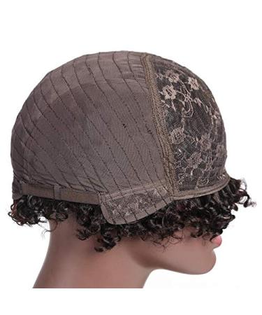 Shimei Short Afro Kinky Curly Human Hair Wig - 8 Inch, None Lace Front, Glueless Pixie Cut Machine Made Unprocessed Virgin Hair - Natural Color - Buy Online on GoSupps.com