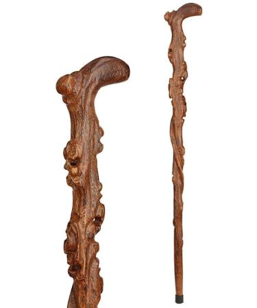Crutch Mahogany Wood Wooden Wings Old Crutches Elderly Cane Retro New Year Birthday of Ganoderma lucidum WoodenCanes for Men and Women It's so Kind of You powerfully