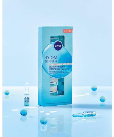 NIVEA Hydra Skin Effect 7 Days Ampoules - Concentrated Facial Care Cure with Hyaluron for Radiant Skin - Buy Online on GoSupps.com