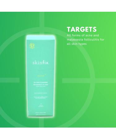 Skinfix Acne+ Cleanser with 2% BHA, Azelaic Acid, Niacinamide, and AHA | Gentle and Effective Formula - Buy Online on GoSupps.com