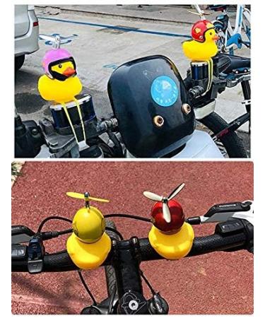 Duck Bike Bell Kids Horn and Bicycle Lights Set - Fun Duck Helmet Toy for Children and Adults Cycling - Yellow Duck Light and Spiderman Duck Design - Buy Online on GoSupps.com