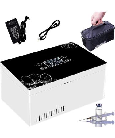 Insulin Refrigerated Box Portable Medicine Cooler Refrigerator Built-Battery Travel Car Refrigerator for Travel Home Constant Temperature Reefer Rechargeable (Color : 3batteries)