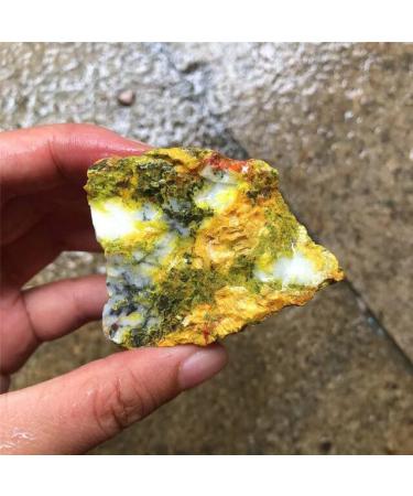 1pc Natural Orange Rough Realgar Raw Stone Quartz Crystal Specimen Home Decoration Ornaments 4-6cm - (Color: 4-6cm Size: 1pcs) Natural Stones and Minerals