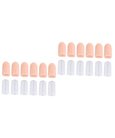 Hemoton 12 Pairs Toe Splitter High Heel Protectors Foot Protectors for Feet Thumb Protector Hammer Toe Caps Toe Sleeves with Hole Toenail Blister Caps Novel Toe Protectors Useful Toe Caps Assorted Colorx2pcs 4.3x1.7cmx2pcs