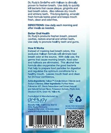 Dr. Rudy's SmilePro AM Daytime Mouth Rinse - 2 Pack | Freshens Breath & Whitens Teeth - Buy Online on GoSupps.com