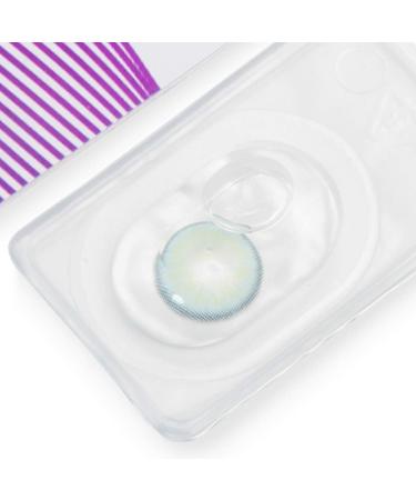 Buy GlamLens Elly Blue Silicone Comfort Soft Contact Lenses - 2 Colored Blue 3-Month Wear Perfect for Dark Brown Eyes - No Prescription Required - Buy Online on GoSupps.com