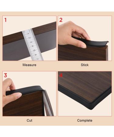 flintronic 3m*16mm U-Shape Flexible Furniture Edge Banding Baby Safty Baby Edge Protector Self Adhesive TPE Wood Edging Tape DIY Furniture Edge Trim for Table Cabinet Furniture Restoration Black 3m*16mm - Buy Online on GoSupps.com