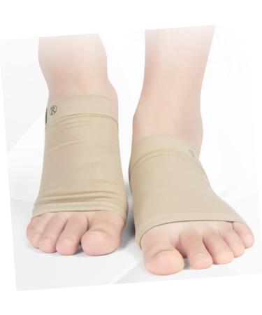 FOMIYES Flatfoot Orthotics - Arch Support Insoles | Comfort Massage Pad | Elastic Foot Pads | Khaki Color | 1 Pair (11.5x7.7x1.5cm) - Ship Worldwide - Buy Online on GoSupps.com